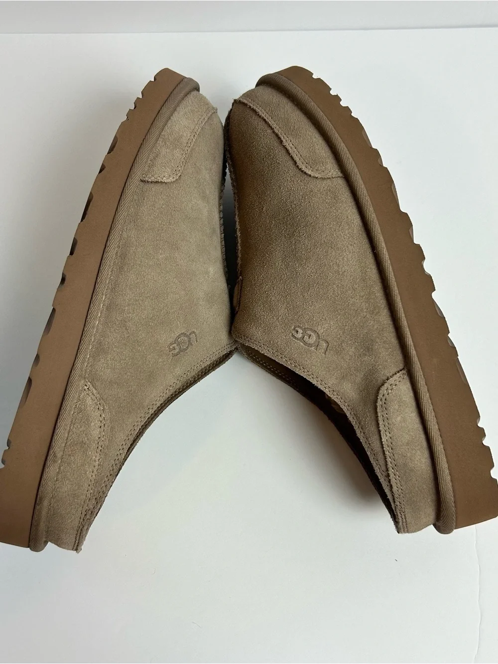 UGG Marcman Suede Slipper Mules Caribou Tan | Men's Sz 10 Wool Blend Lined